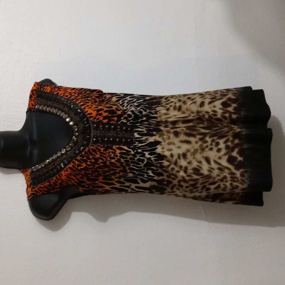 Women's short sleeve leopard print shirt
